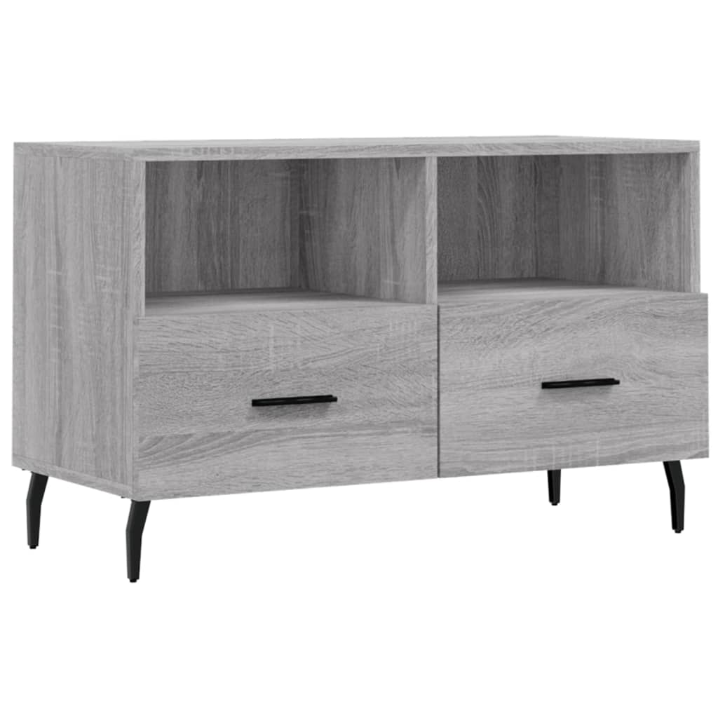 Szürke sonoma színű szerelt fa TV-szekrény 80x36x50 cm 2