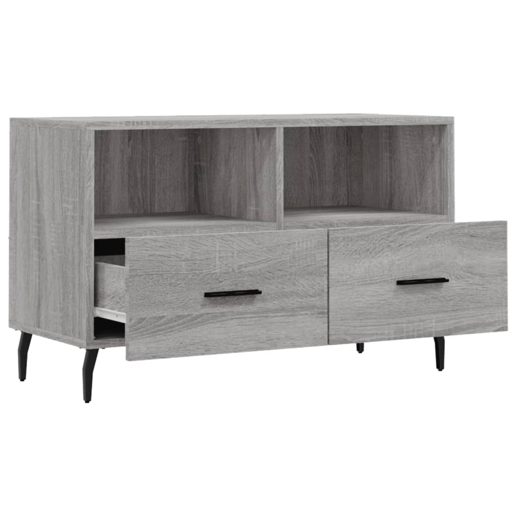Szürke sonoma színű szerelt fa TV-szekrény 80x36x50 cm 6