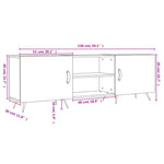 Betonszürke szerelt fa TV-szekrény 150 x 30 x 50 cm 12