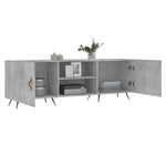 Betonszürke szerelt fa TV-szekrény 150 x 30 x 50 cm 4