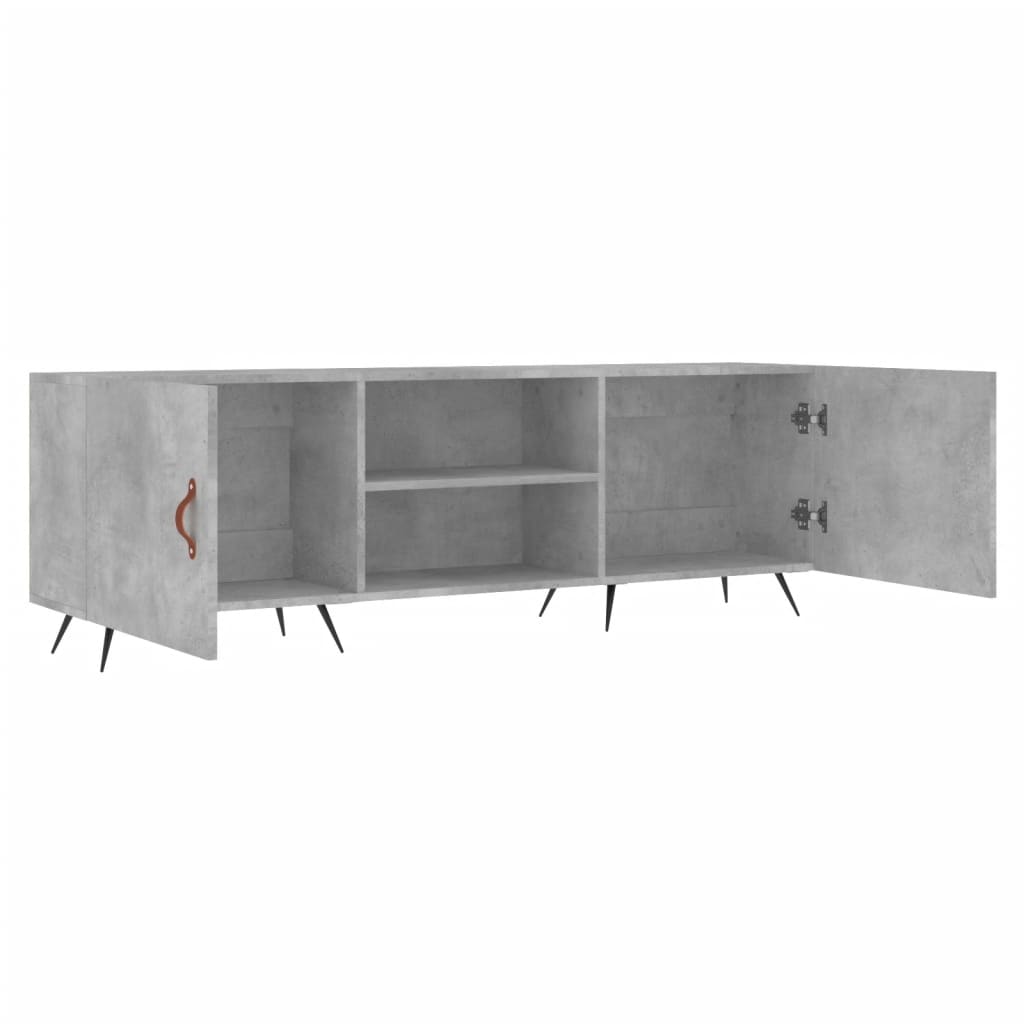 Betonszürke szerelt fa TV-szekrény 150 x 30 x 50 cm 6