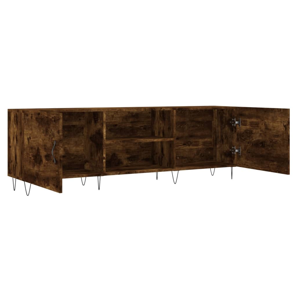 Füstös tölgy színű szerelt fa TV-szekrény 150 x 30 x 44,5 cm 6