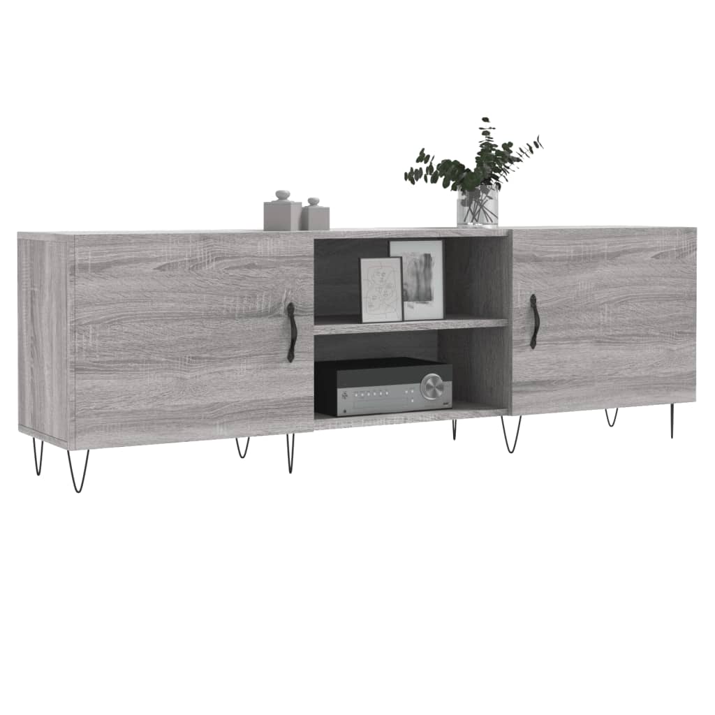 Szürke sonoma színű szerelt fa TV-szekrény 150x30x50 cm 3