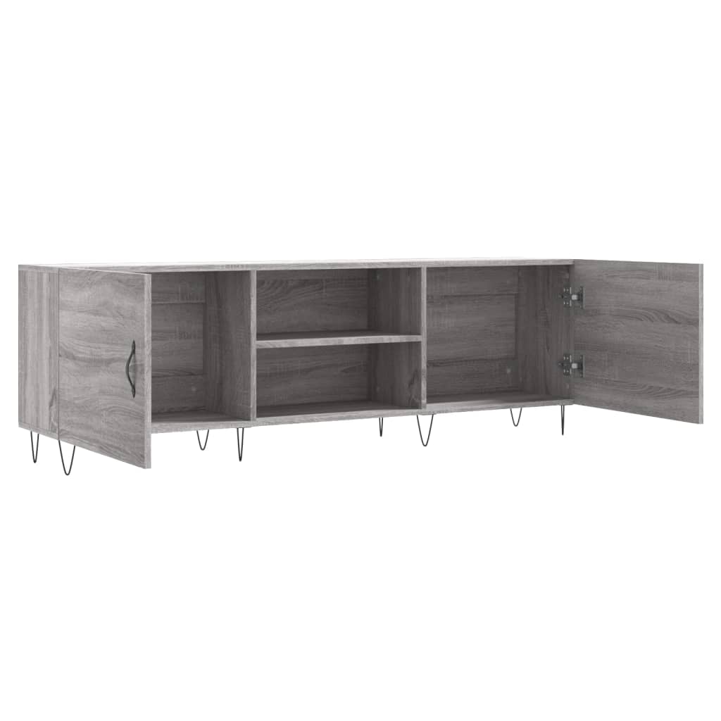 Szürke sonoma színű szerelt fa TV-szekrény 150x30x50 cm 6