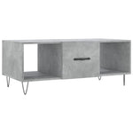 Betonszürke szerelt fa dohányzóasztal 102 x 50 x 40 cm 2