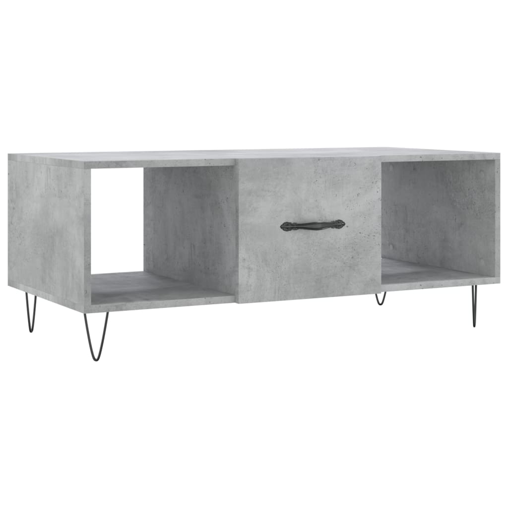 Betonszürke szerelt fa dohányzóasztal 102 x 50 x 40 cm 2