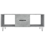 Betonszürke szerelt fa dohányzóasztal 102 x 50 x 40 cm 5