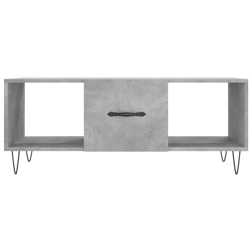 Betonszürke szerelt fa dohányzóasztal 102 x 50 x 40 cm 5