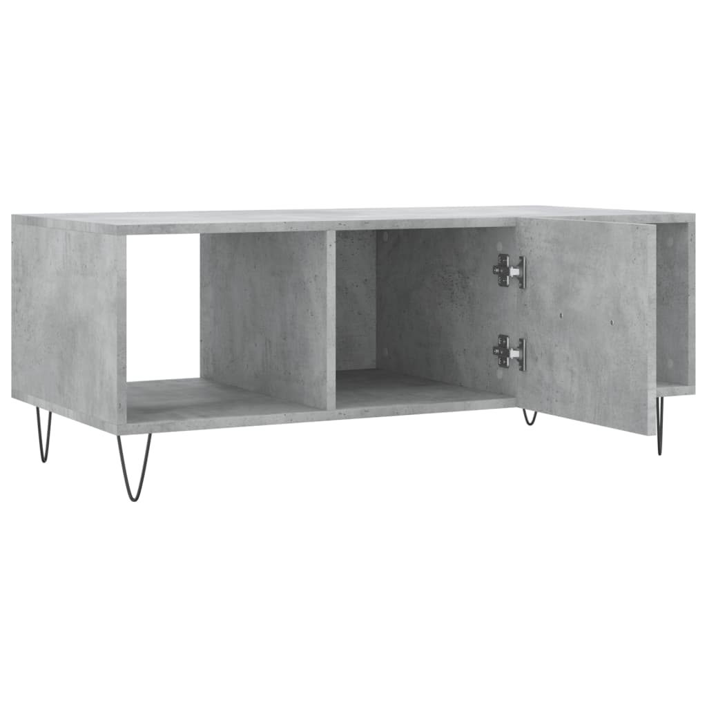 Betonszürke szerelt fa dohányzóasztal 102 x 50 x 40 cm 6