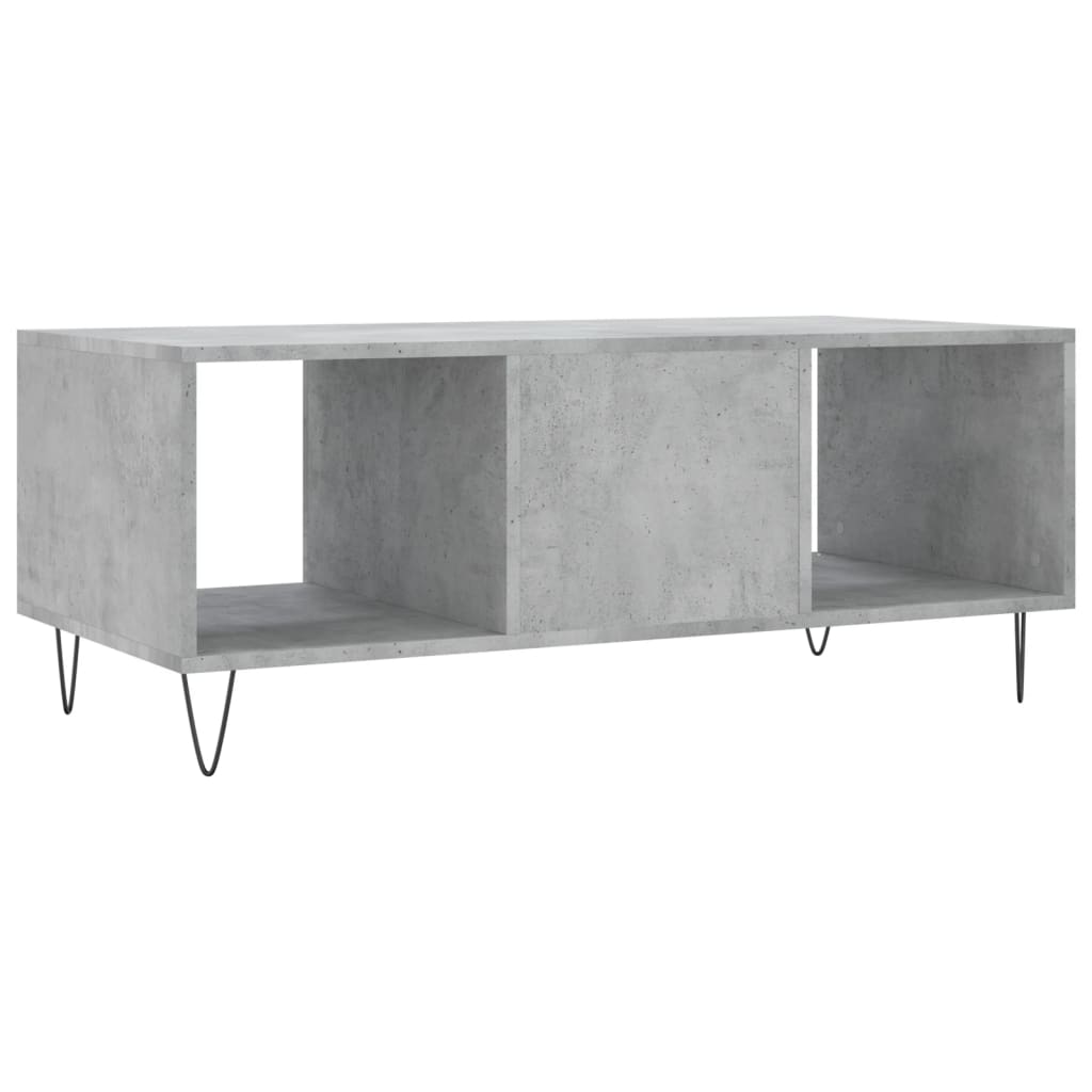 Betonszürke szerelt fa dohányzóasztal 102 x 50 x 40 cm 8