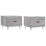2 db szürke sonoma szerelt fa dohányzóasztal 50 x 50 x 40 cm 2