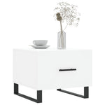 2 db fehér szerelt fa dohányzóasztal 50 x 50 x 40 cm 3