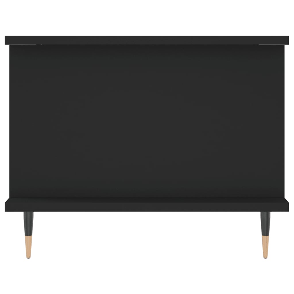Fekete szerelt fa dohányzóasztal 90 x 50 x 40 cm 7
