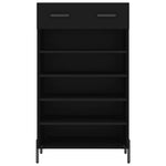 Fekete szerelt fa cipőszekrény 60 x 35 x 105 cm 6
