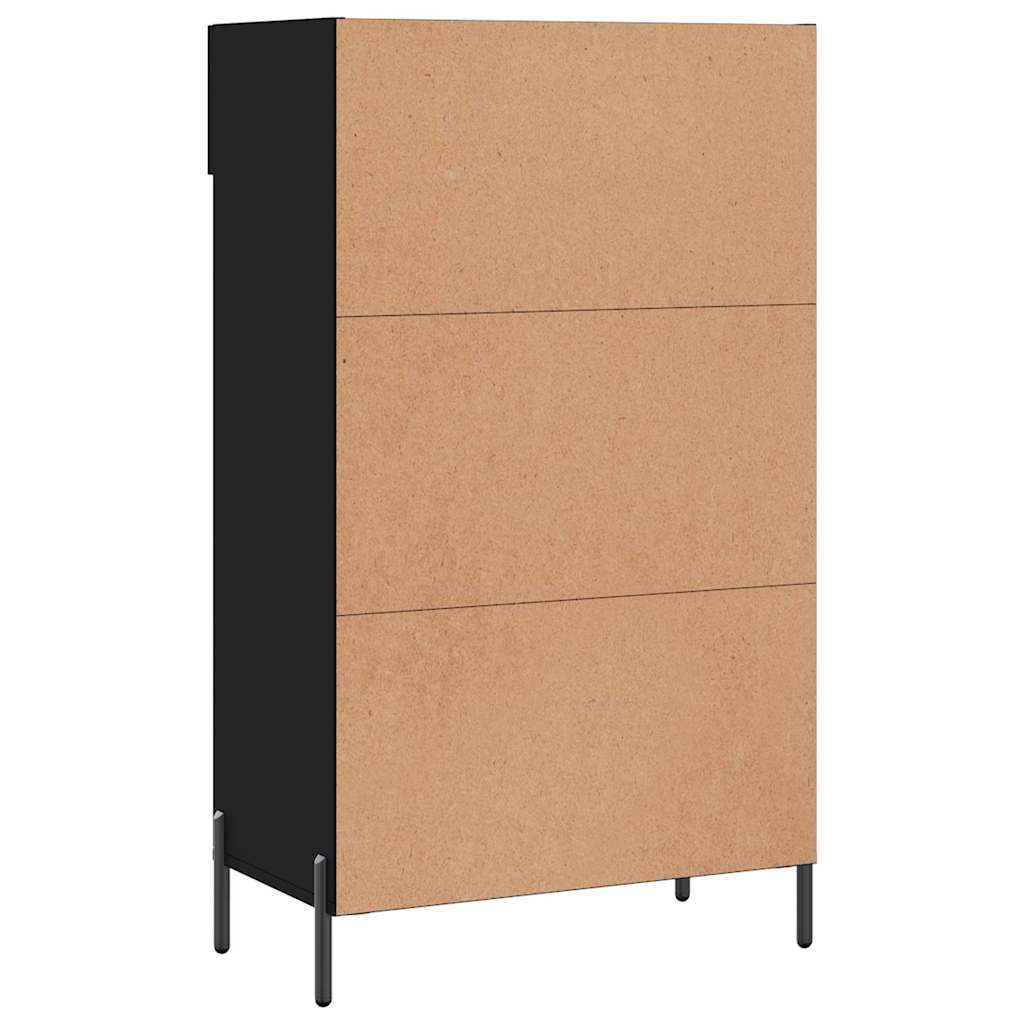 Fekete szerelt fa cipőszekrény 60 x 35 x 105 cm 8