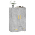 Betonszürke szerelt fa magasszekrény 69,5 x 31 x 115 cm 3
