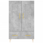 Betonszürke szerelt fa magasszekrény 69,5 x 31 x 115 cm 5