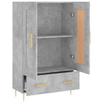 Betonszürke szerelt fa magasszekrény 69,5 x 31 x 115 cm 6