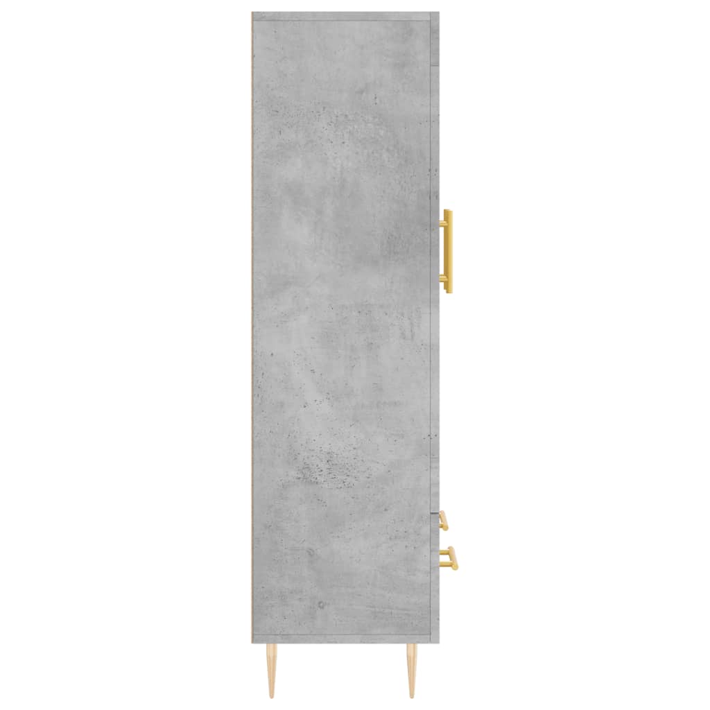 Betonszürke szerelt fa magasszekrény 69,5 x 31 x 115 cm 7
