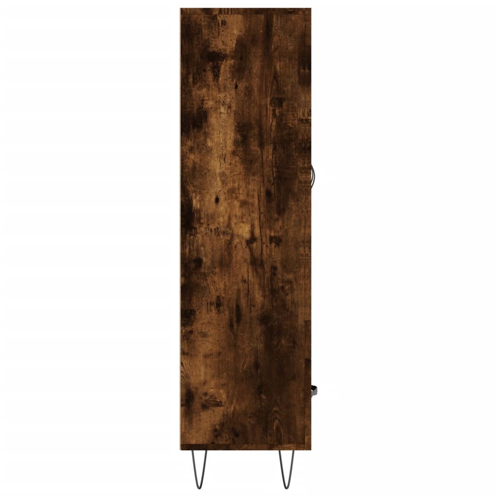 Füstös tölgy színű szerelt fa magasszekrény 69,5 x 31 x 115 cm 7