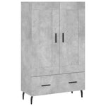 Betonszürke szerelt fa magasszekrény 69,5 x 31 x 115 cm 2