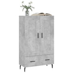 Betonszürke szerelt fa magasszekrény 69,5 x 31 x 115 cm 3