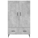 Betonszürke szerelt fa magasszekrény 69,5 x 31 x 115 cm 5