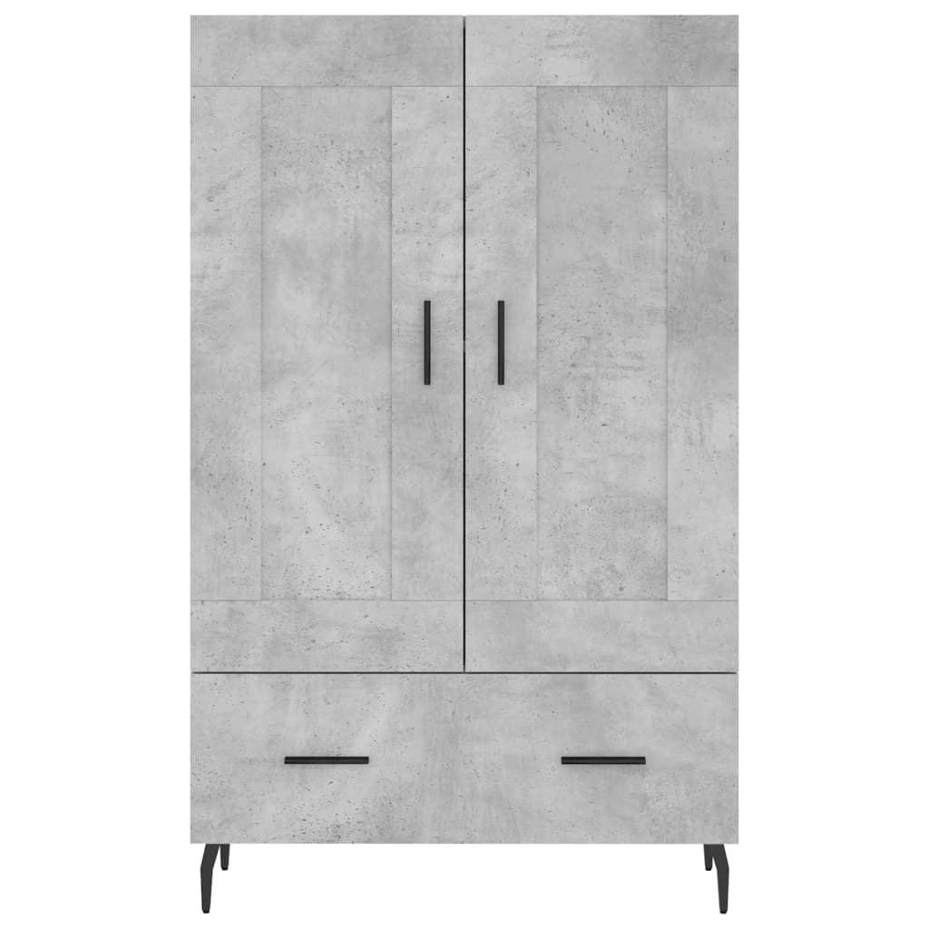 Betonszürke szerelt fa magasszekrény 69,5 x 31 x 115 cm 5