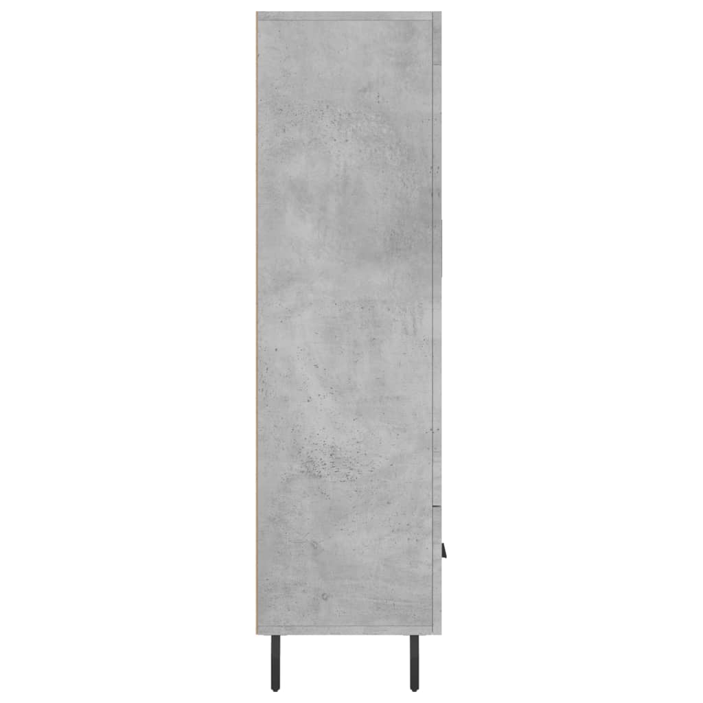 Betonszürke szerelt fa magasszekrény 69,5 x 31 x 115 cm 7