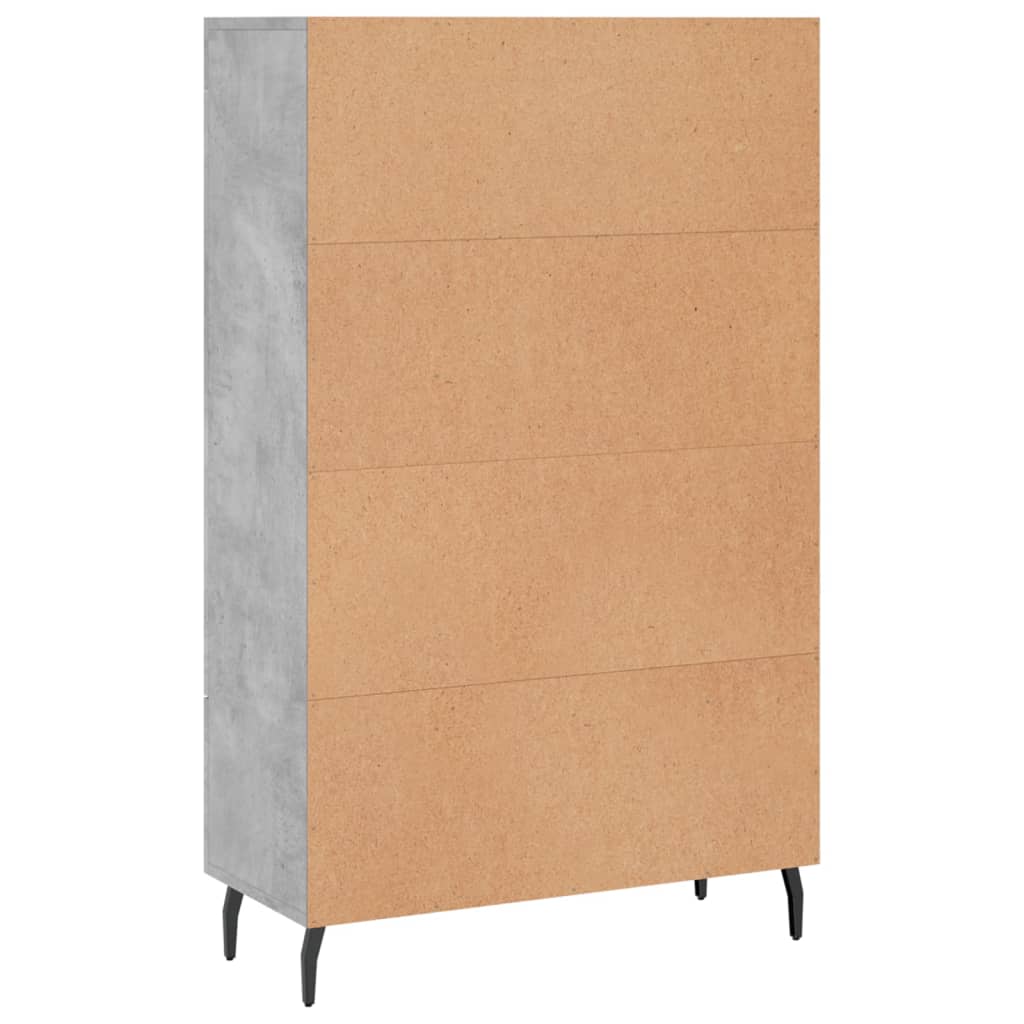 Betonszürke szerelt fa magasszekrény 69,5 x 31 x 115 cm 8