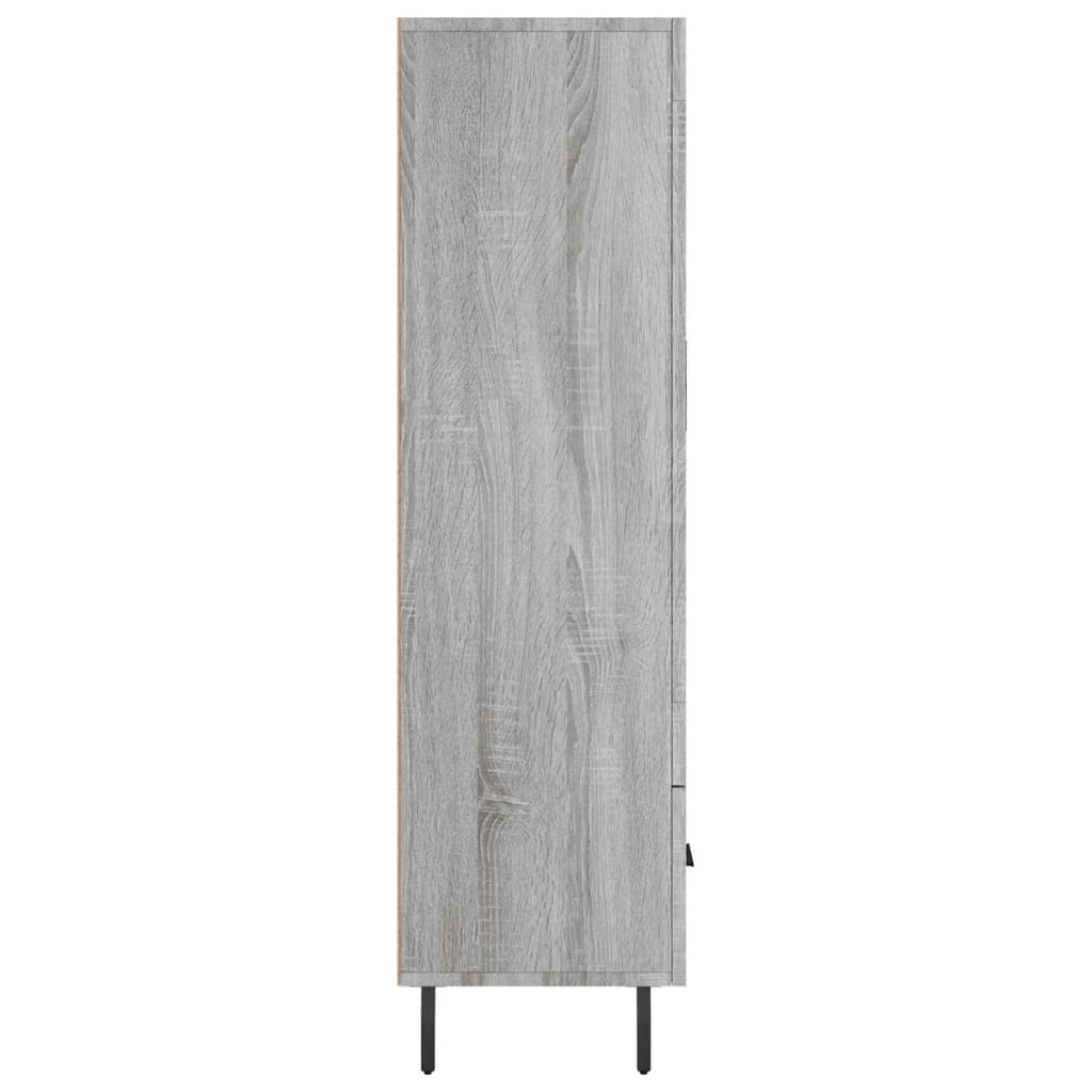 Szürke sonoma szerelt fa magasszekrény 69,5 x 31 x 115 cm 7