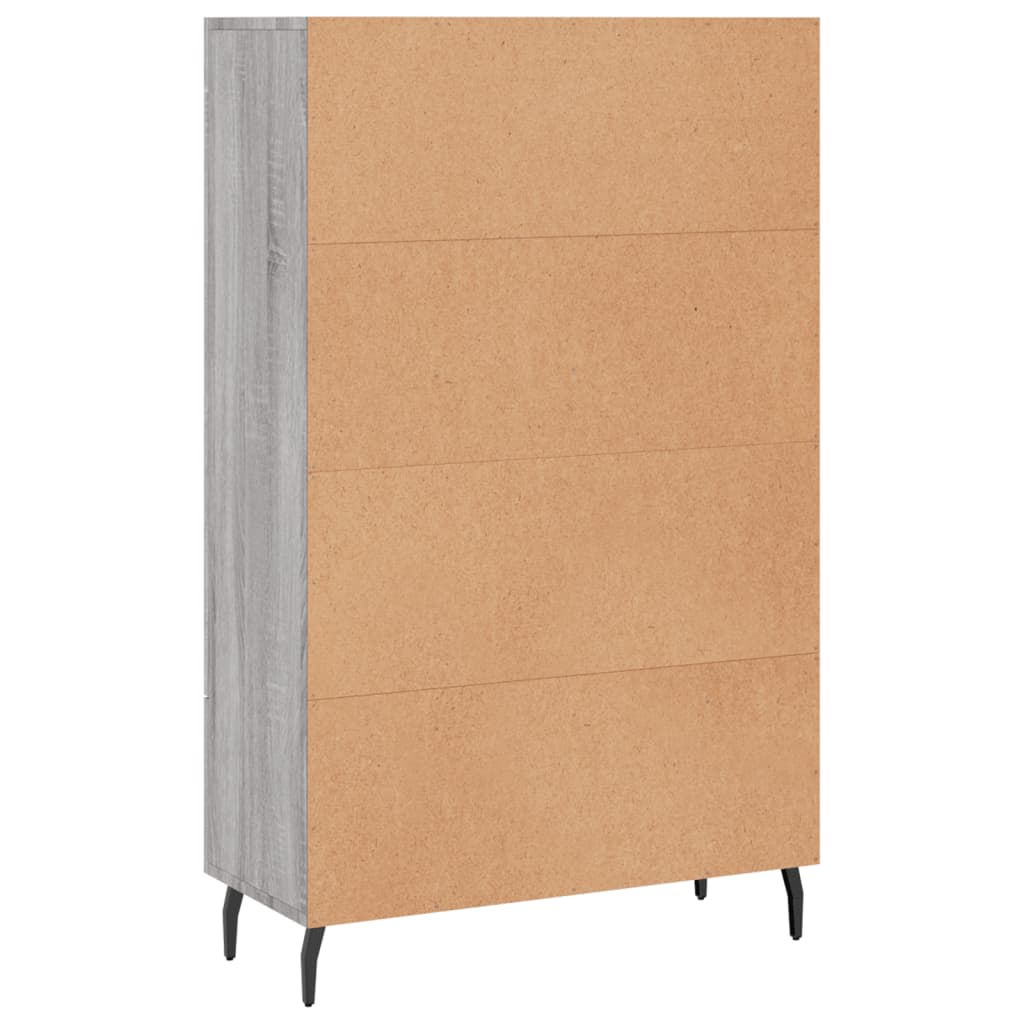 Szürke sonoma szerelt fa magasszekrény 69,5 x 31 x 115 cm 8