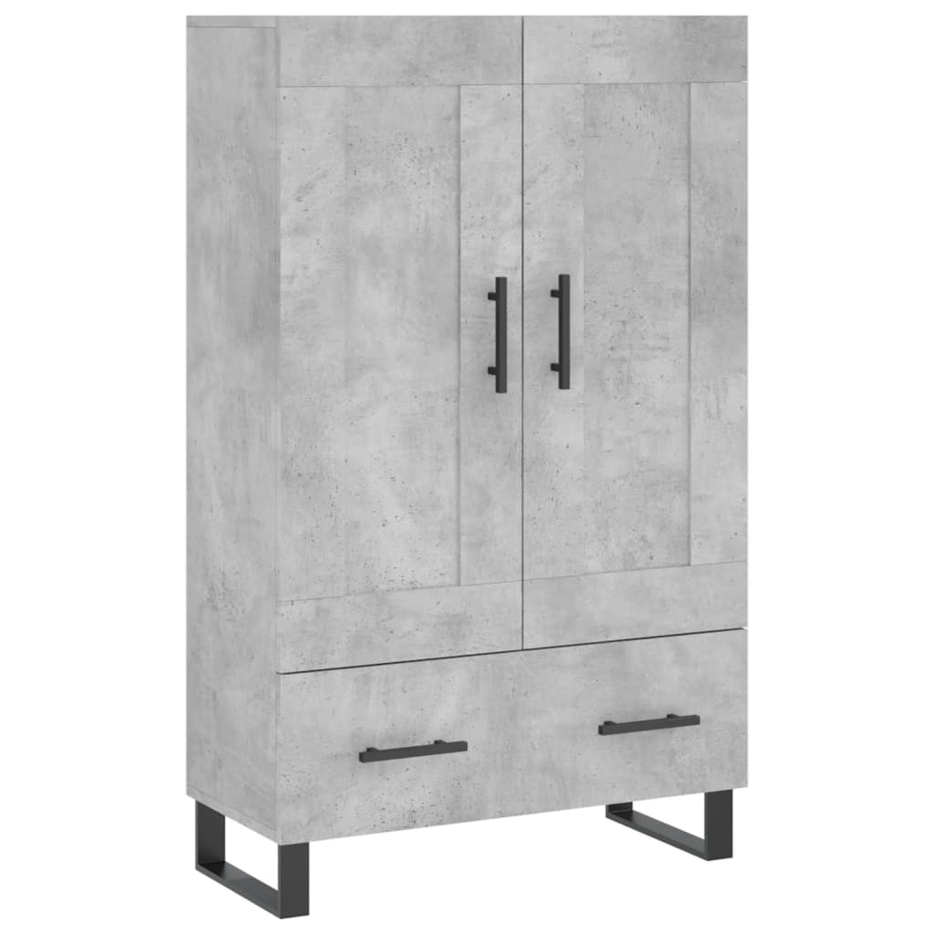 Betonszürke szerelt fa magasszekrény 69,5 x 31 x 115 cm 2