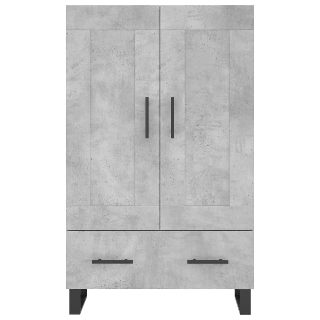 Betonszürke szerelt fa magasszekrény 69,5 x 31 x 115 cm 5