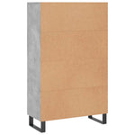 Betonszürke szerelt fa magasszekrény 69,5 x 31 x 115 cm 8