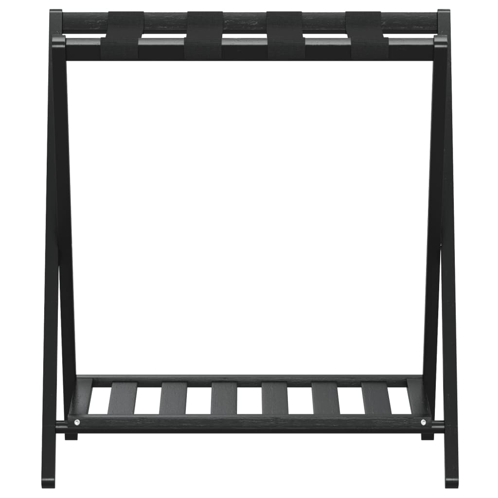 Fekete bambusz bőröndtartó 68 x 38 x 58 cm 3
