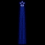 Kék 320 LED-es karácsonyfafüzér 375 cm 3