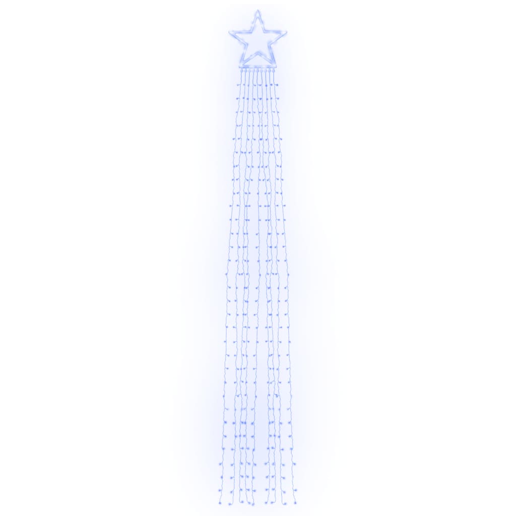 Kék 320 LED-es karácsonyfafüzér 375 cm 4