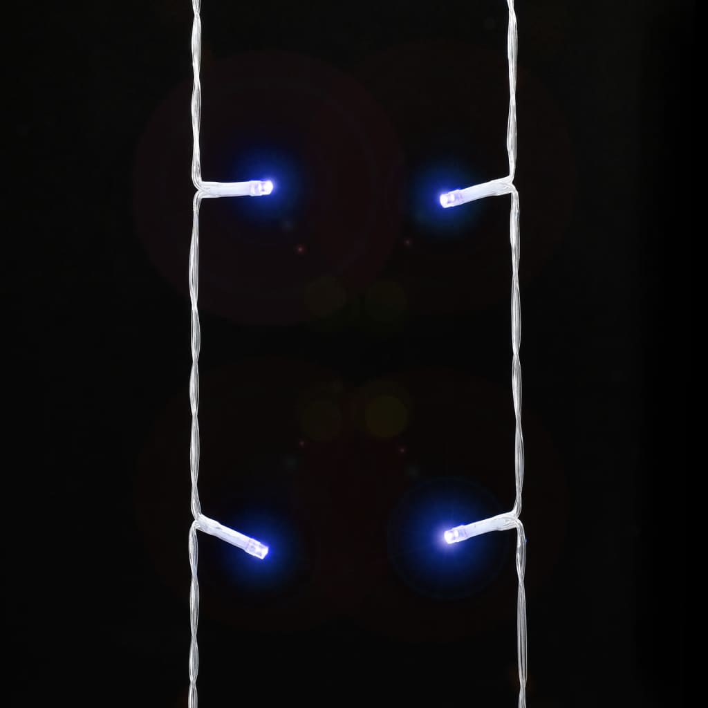 Kék 320 LED-es karácsonyfafüzér 375 cm 6
