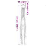 Kék 320 LED-es karácsonyfafüzér 375 cm 10