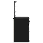 Fekete fésülködőasztal LED-lámpákkal 130 x 50 x 132,5 cm 6