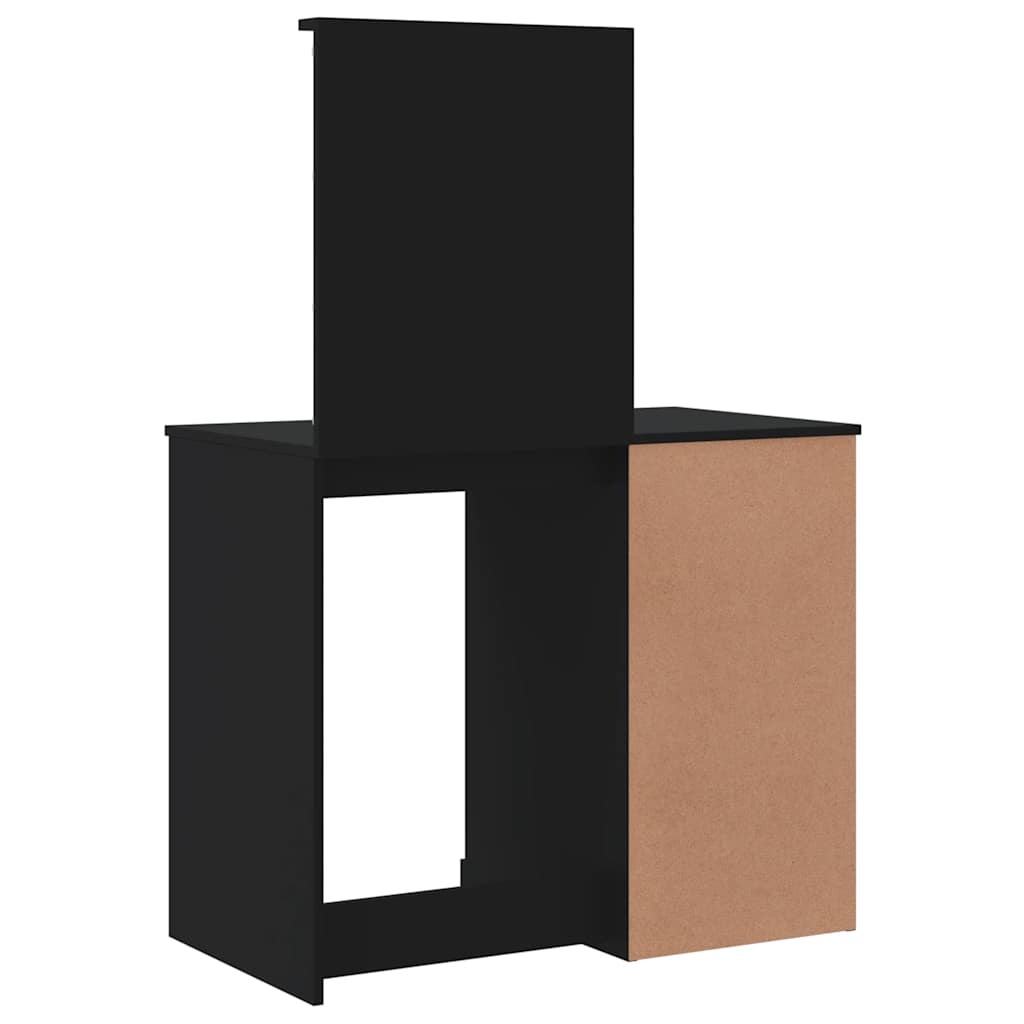 Fekete fésülködőasztal LED-lámpákkal 130 x 50 x 132,5 cm 7