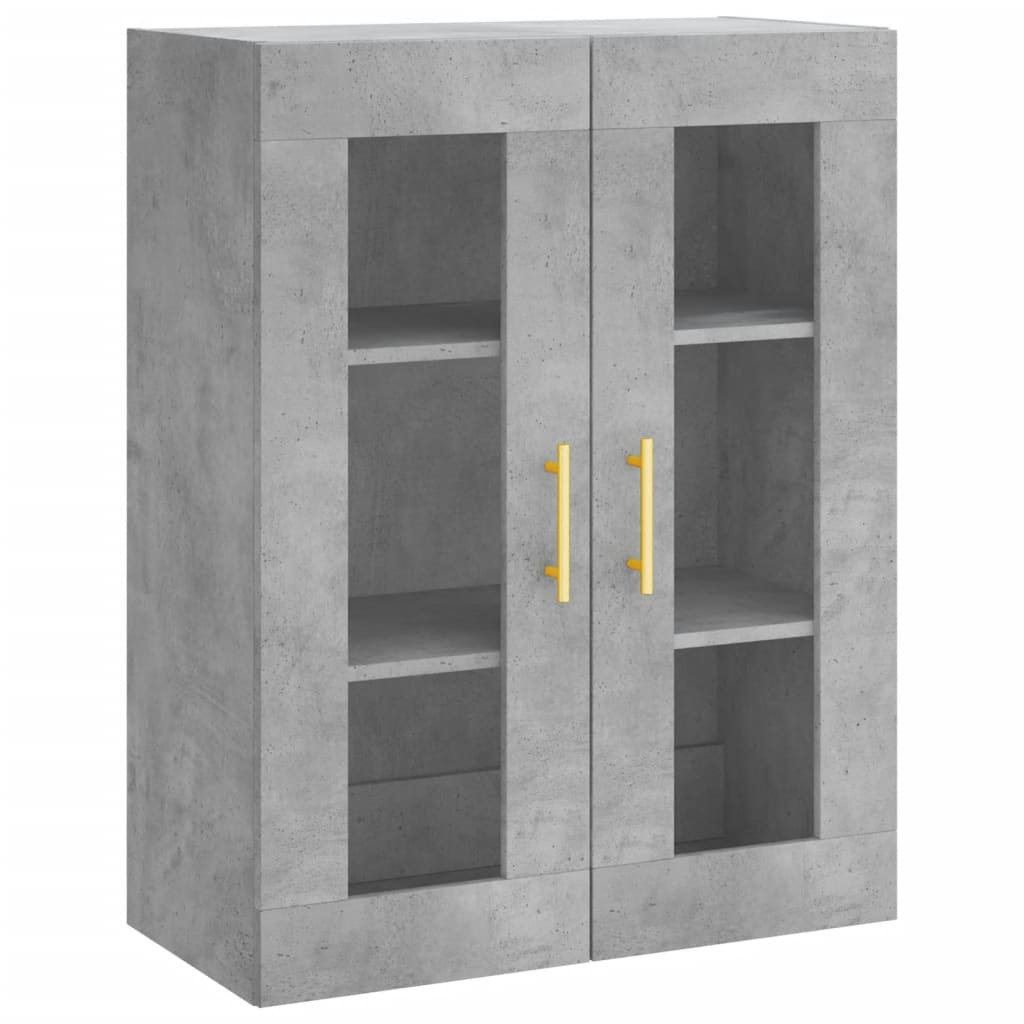 Betonszürke fali szekrény 69,5x34x90 cm 2