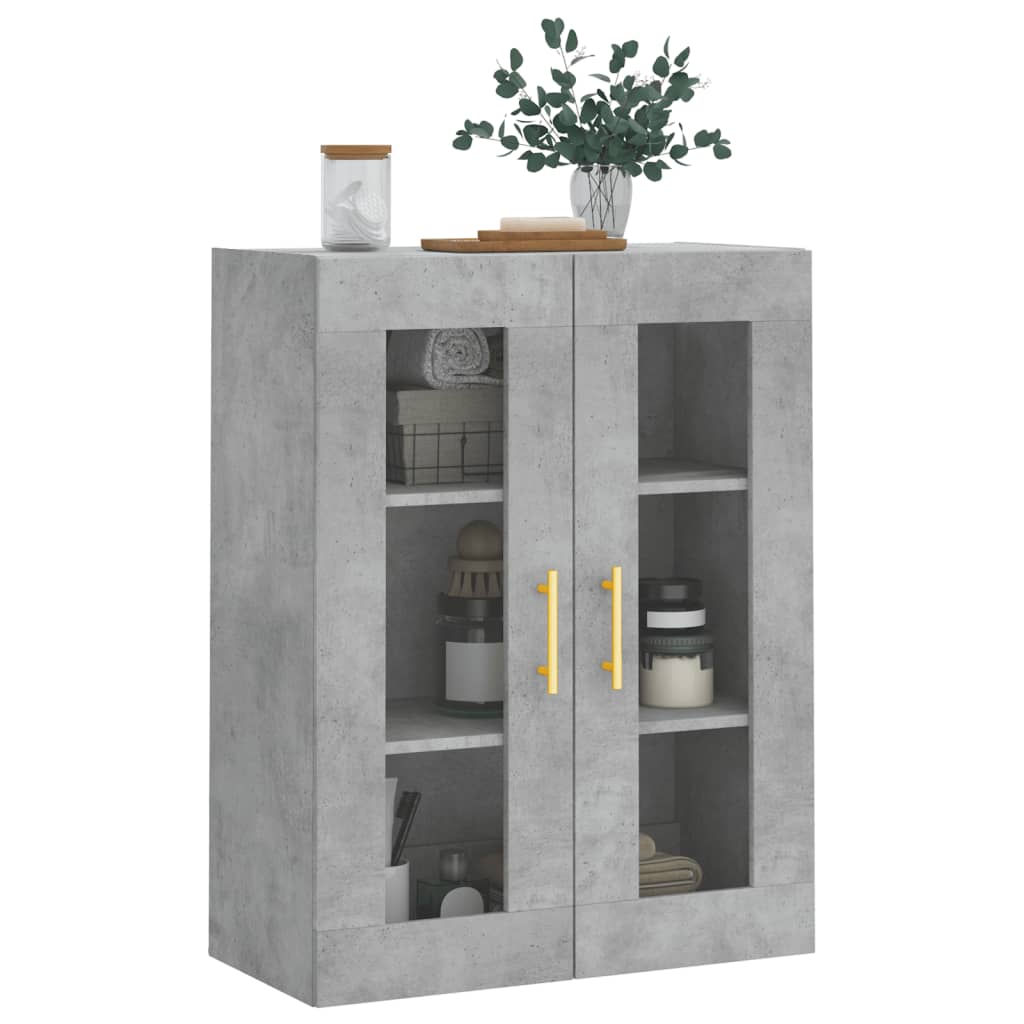 Betonszürke fali szekrény 69,5x34x90 cm 4