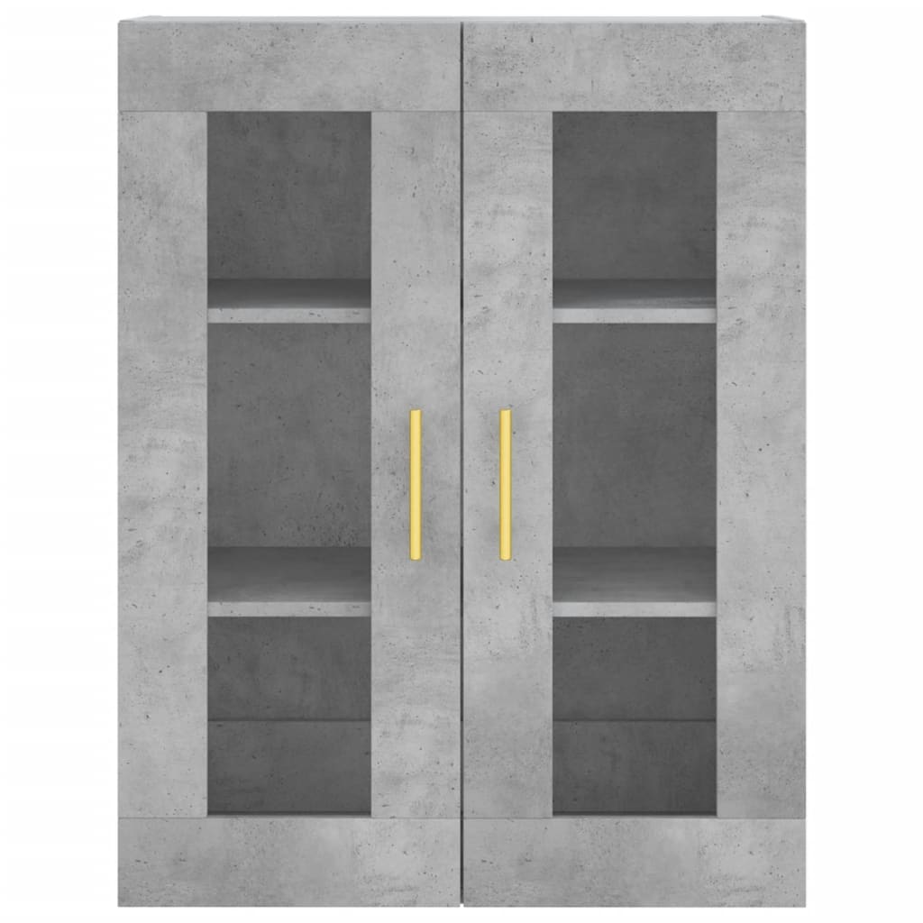Betonszürke fali szekrény 69,5x34x90 cm 7