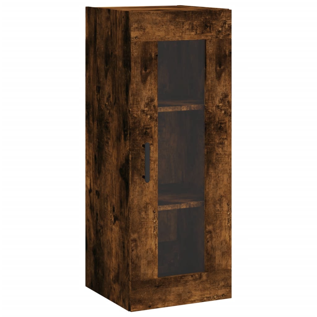 Füstös tölgy színű fali szekrény 34,5x34x90 cm 2