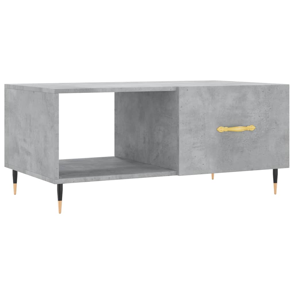 Betonszürke szerelt fa dohányzóasztal 90 x 50 x 40 cm 2