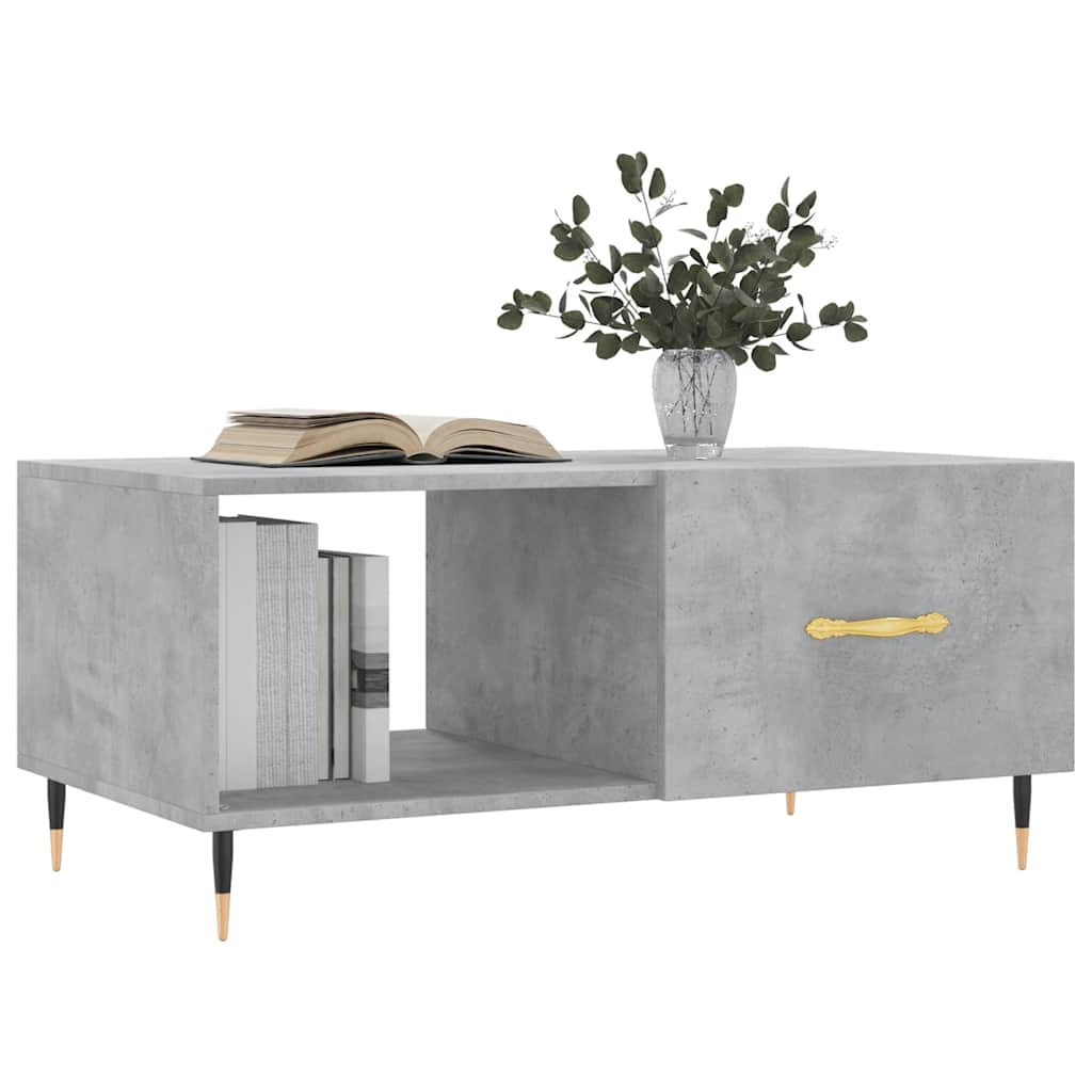 Betonszürke szerelt fa dohányzóasztal 90 x 50 x 40 cm 3