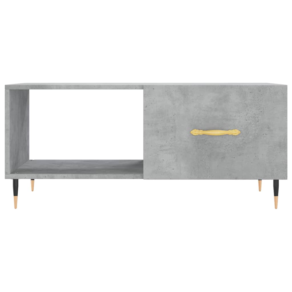 Betonszürke szerelt fa dohányzóasztal 90 x 50 x 40 cm 5