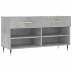 Betonszürke szerelt fa cipőpolc 102 x 35 x 55 cm 2